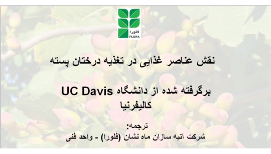اصول تغذیه باغات پسته (1)، برگرفته شده از دانشگاه UC Davis کالیفرنیا